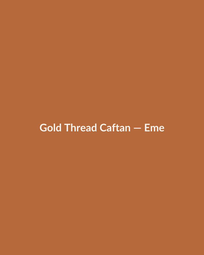 Gold Thread Caftan ÔÇö Emerald