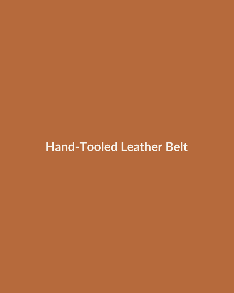 Hand-Tooled Leather Belt