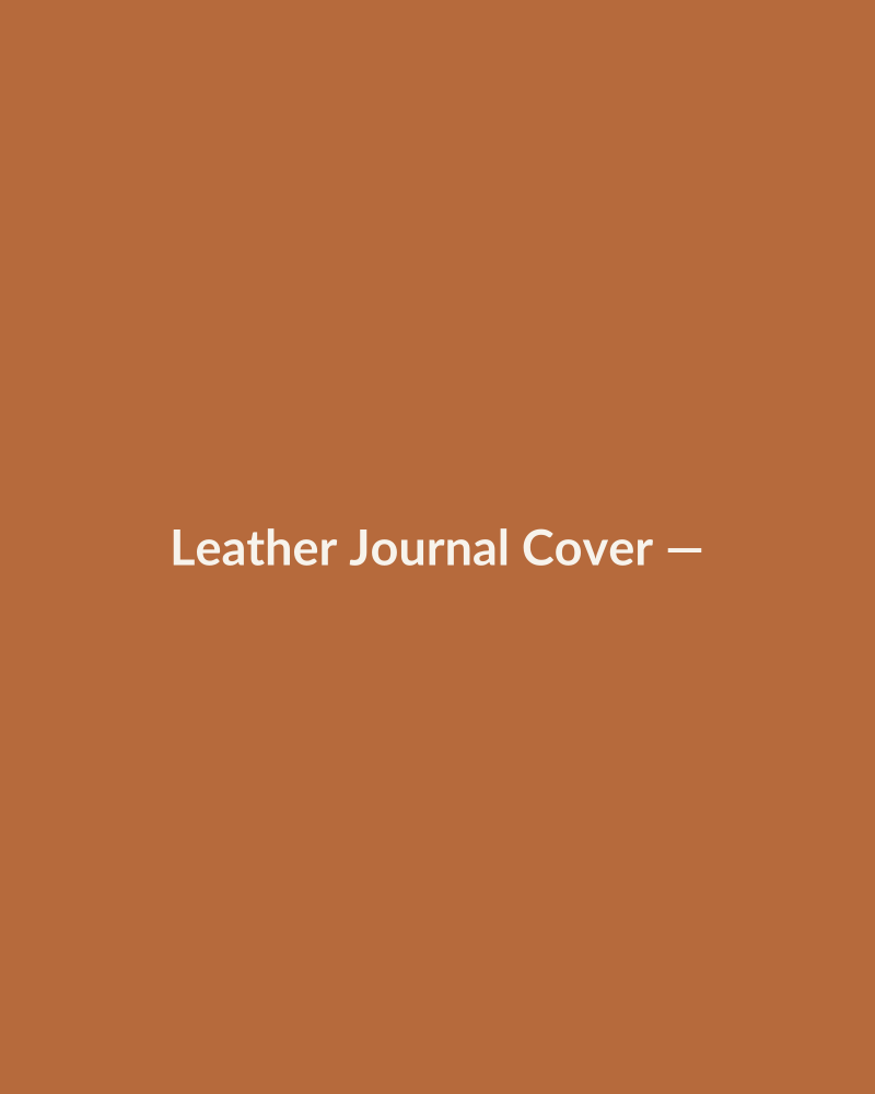 Leather Journal Cover ÔÇö Olive