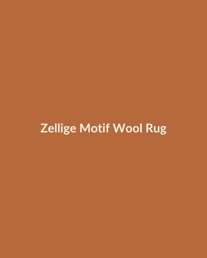 Zellige Motif Wool Rug